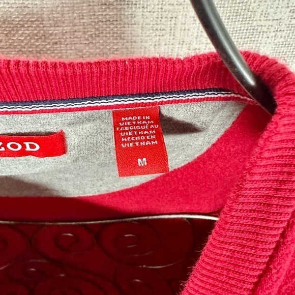 IZOD red crewneck sweater size M - Picture 4 of 9